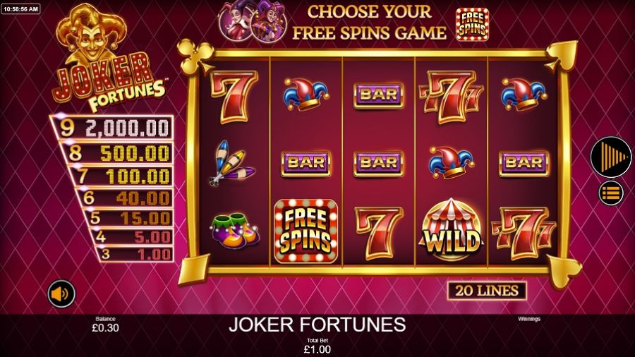 Joker Fortunes Slot Eng - -