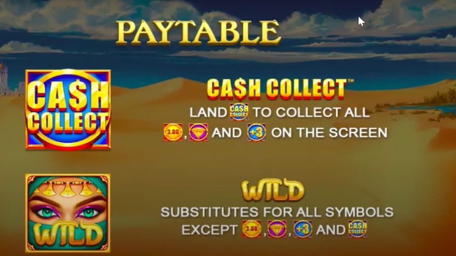Sahara Riches Cash Collect Feature Symbols - -