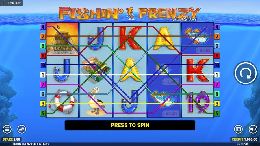 Fishin Frenzy All Stars Slot Eng - -