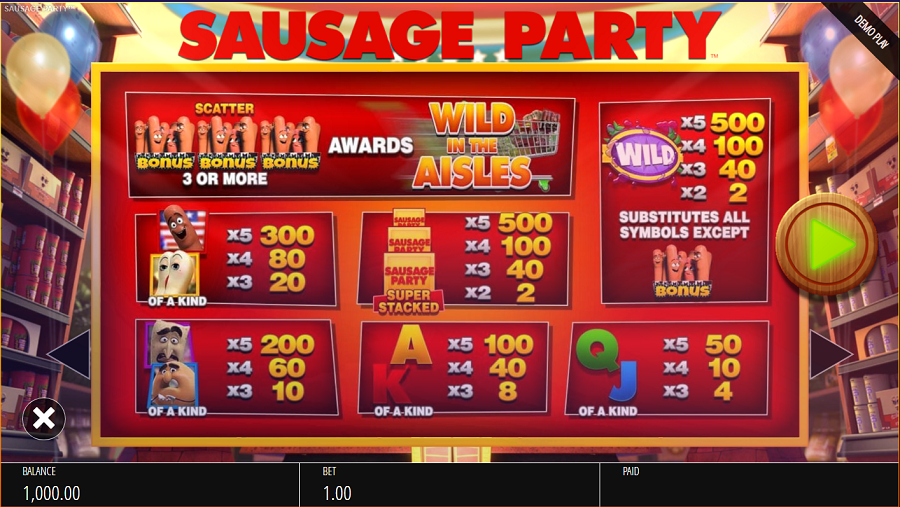 Sausage Party Feature Symbols - -